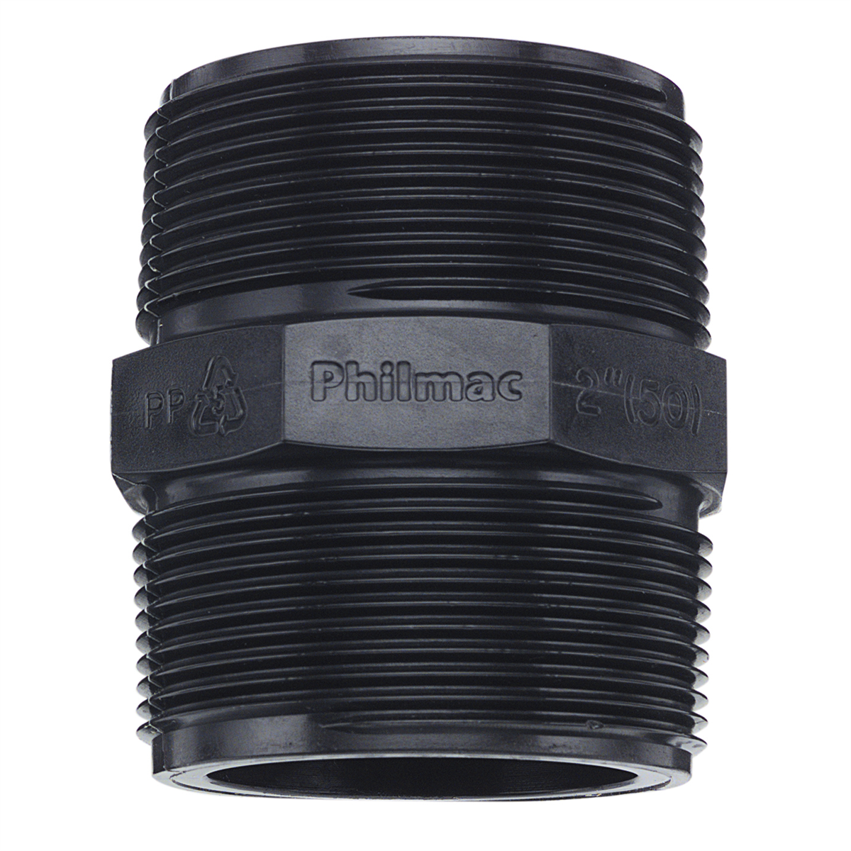Philmac 1 Inch BSP Thread Pipe Nipple - Polypropylene - Durable Design - SuperSaverAU - view 1