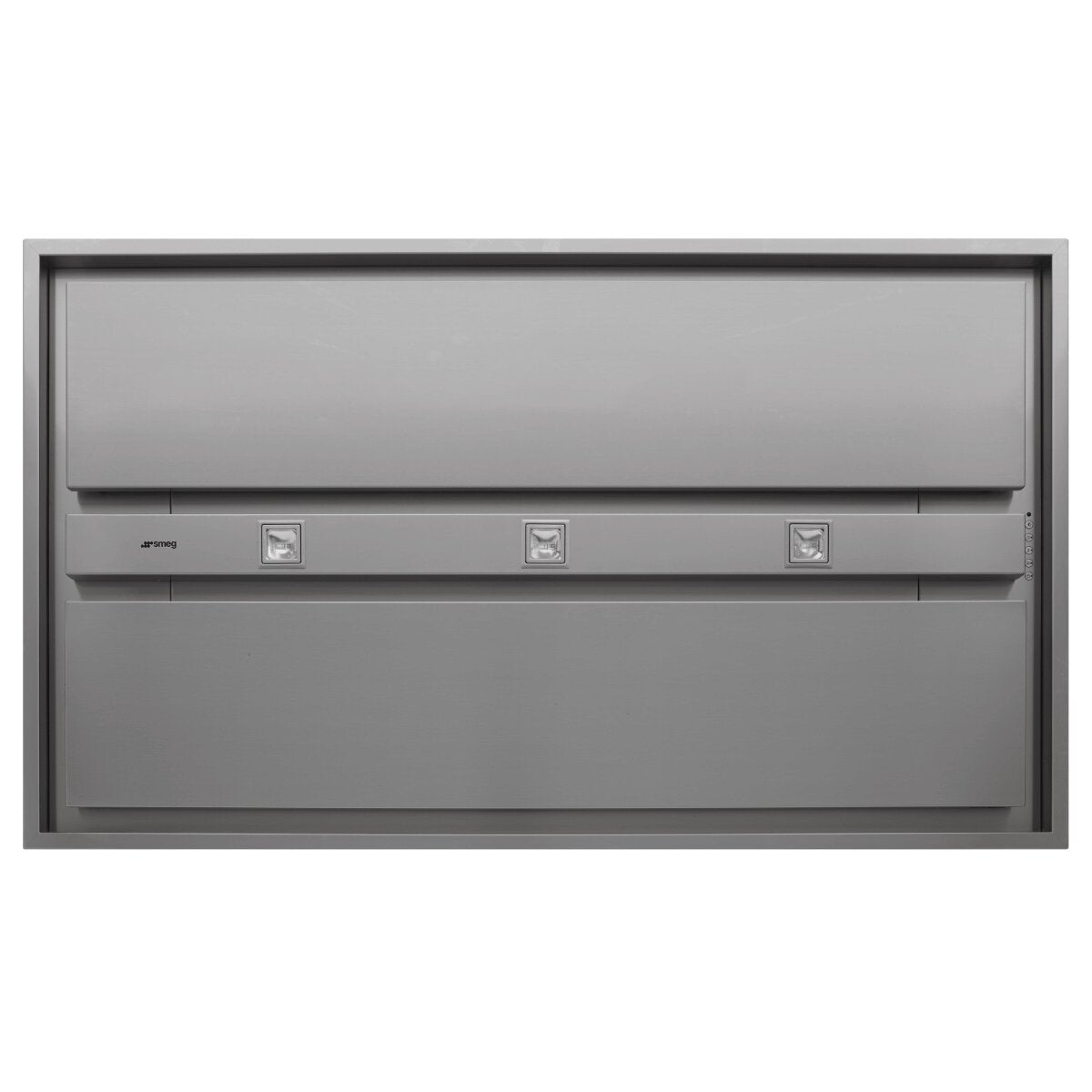 Smeg 120cm Satin Stainless Steel Undermount Rangehood - 930m³/h, 4 Fan Speeds, LED Lights - SHR1200X