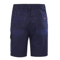 Hard Yakka Tough Utility Mid Length Shorts, Navy, Cotton-Rich, Ruler Pocket, Size 87R