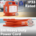 Arlec 4 Outlet Portable Power Block 130mm x 160mm - Safety Switch - Weatherproof - SuperSaverAU - view 3