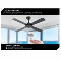 Arlec Boston II Ceiling Fan - 130cm Matte Black - Plywood - Quiet - SuperSaverAU - view 3