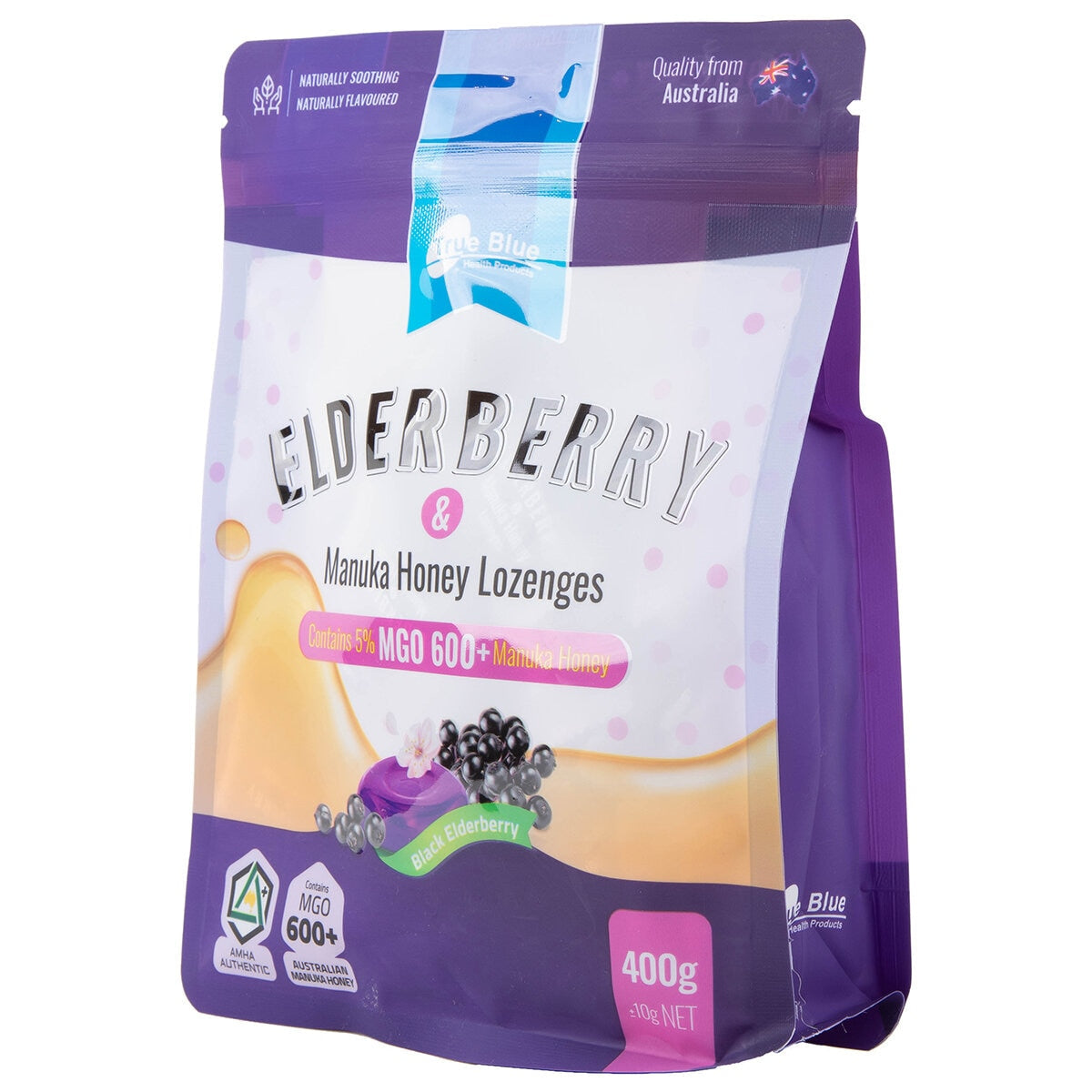 True Blue Elderberry And Manuka Honey Lozenges 400g - SuperSaverAU - view 3
