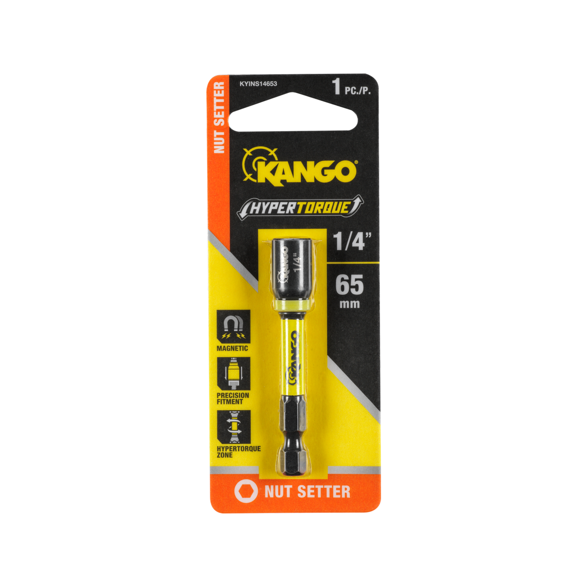 Kango 1/4" Hypertorque Impact Nut Setter 65mm - High Torque - Durable - SuperSaverAU - view 1