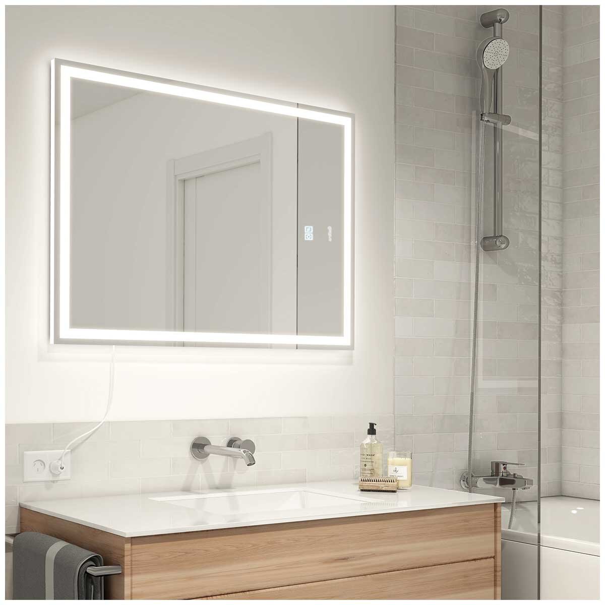 Artika Aurea Integrated LED Plug In Wall Mirror - SuperSaverAU - view 2