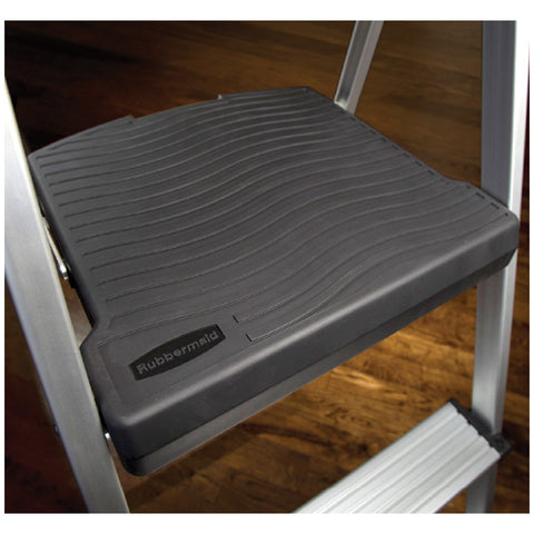 Rubbermaid 3-Step Aluminum Folding Stool – Lightweight, Durable & Slip-Resistant - SuperSaverAU - view 2