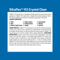 Sika Sikaflex 112 Adhesive Sealant - 290ml - Crystal Clear - Polyurethane - SuperSaverAU - view 3