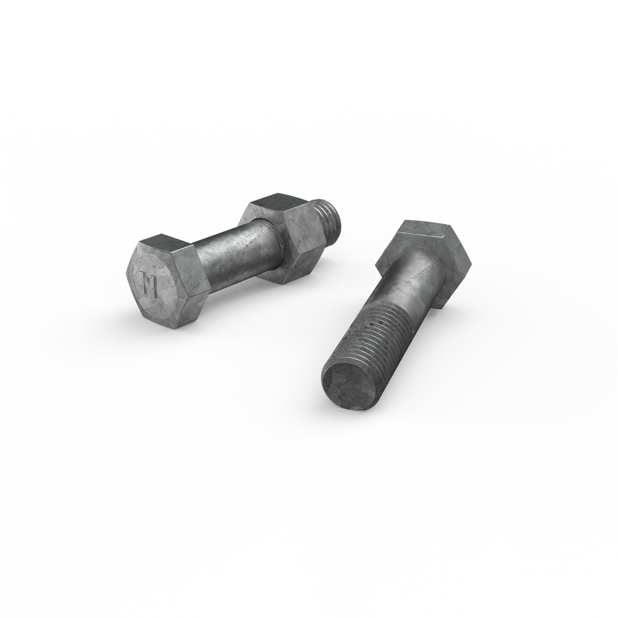 Zenith M16 x 65mm Hot Dip Galvanised Hex Head Bolts and Nuts Each - SuperSaverAU - view 1