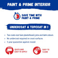 British Paints Paint & Prime Interior Low Sheen White 4L - Tintable Self-Priming Wall Paint