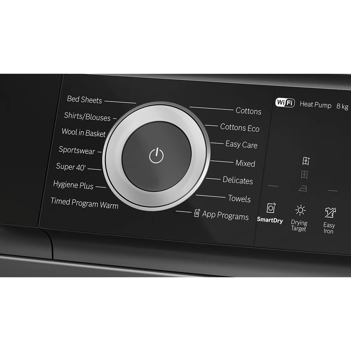 Bosch Series 8 8kg Heat Pump Dryer - Cast Iron Grey, 9 Star Energy Rating, Smart Dry - WQH235BFAU