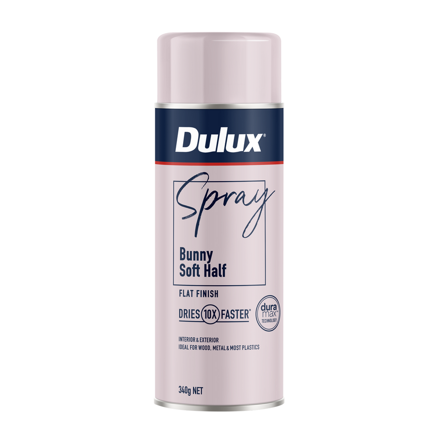 Dulux Spray Paint 340g Flat Bunny Soft Half - Fast Drying - Self-Priming - SuperSaverAU - view 1