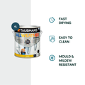 Taubmans 4L Black Gloss All Weather Exterior Paint - Water Based - Mould Resistant - SuperSaverAU - view 2