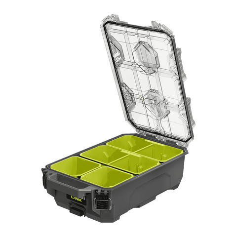 Ryobi LINK Small Compact Parts Organiser, Detachable Bins, Modular Storage RLORGCH