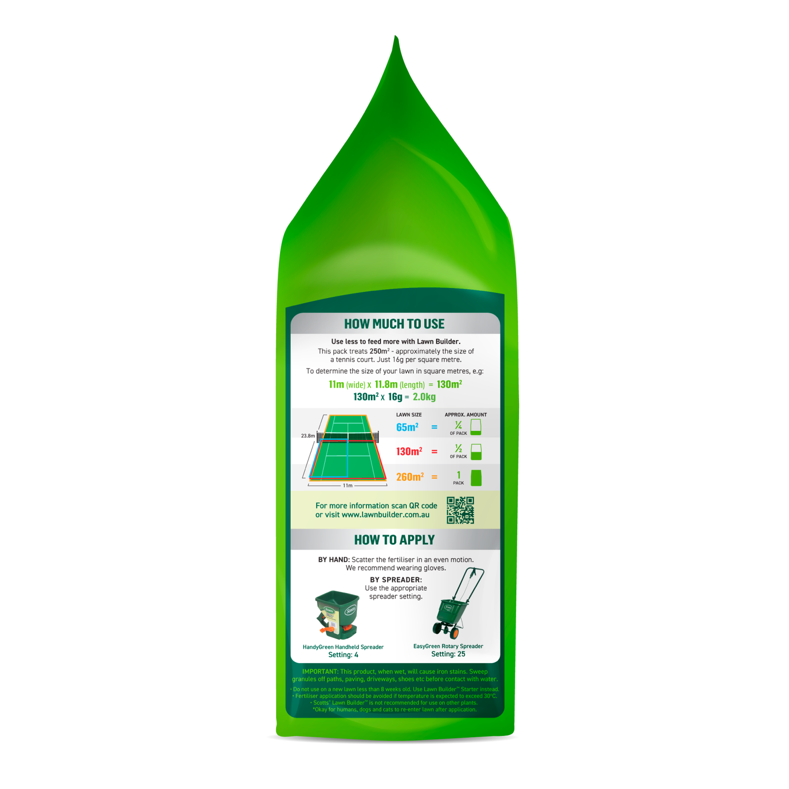 Scotts Lawn Builder Extreme Green 4kg Slow Release Lawn Fertiliser - Granular, Covers 250m2
