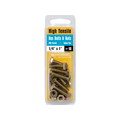 Pinnacle Hi Tensile Hex Bolt & Nut - 1/4 x 1" - Yellow Zinc - 10 Pack - SuperSaverAU - view 2