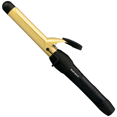 Silver Bullet Fastlane Gold Ceramic Curling Iron - 25mm Ionic Ceramic Barrel, Digital Display - 900348