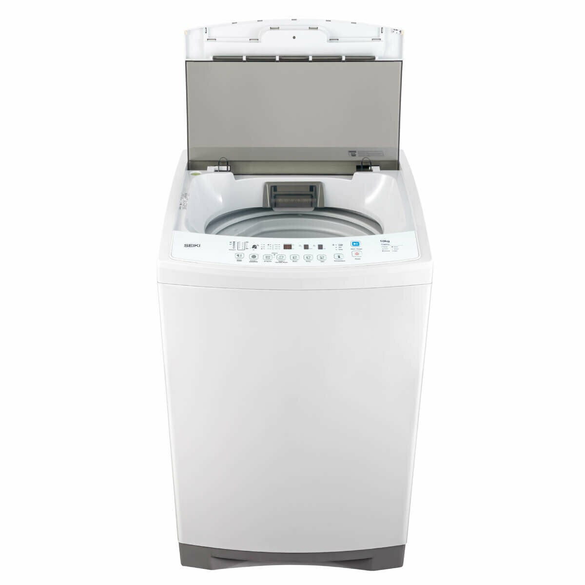 Seiki 10kg Top Load Washing Machine - White, Ultrasonic Cleaning, Fuzzy Logic, 6 Wash Programs - SC-1000AU7TLW