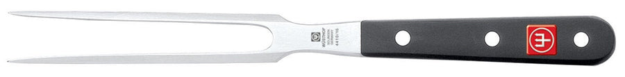 Wusthof Classic 16cm Straight Meat Fork - Carving and Serving Fork, Black Handle - 4410-7-16W