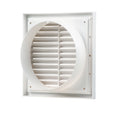 Blauberg 150mm White Square Fixed Grille - ABS Plastic Wall & Ceiling Vent