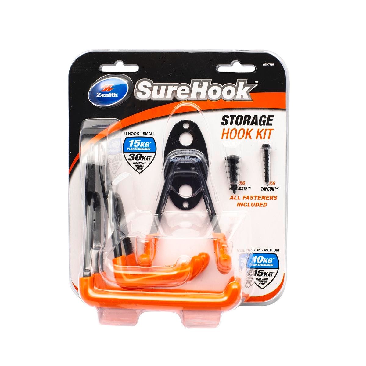 Zenith Storage Hooks - 30kg Black PVC - 3 Pack - Heavy-Duty Solution - SuperSaverAU - view 1