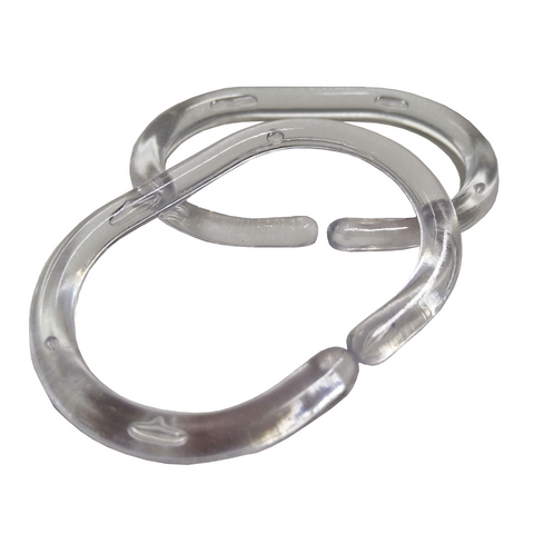 Barelli Clear Plastic Shower Curtain Rings 24 Pack