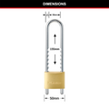 Masterlock 50mm Solid Brass Adjustable Shackle Padlock - 1 Pack - Durable Security - SuperSaverAU - view 5