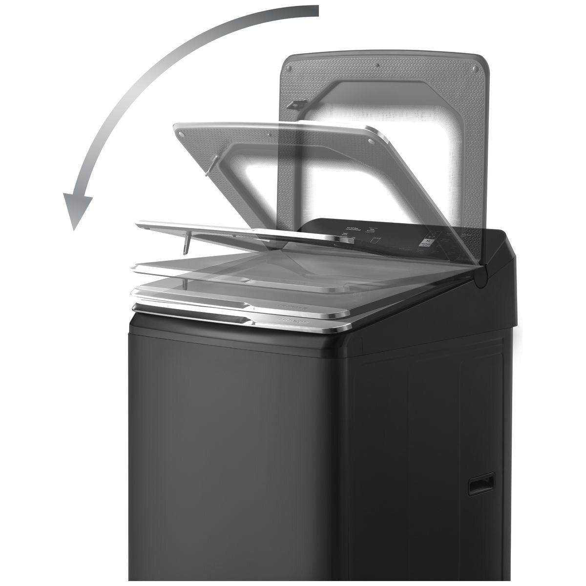 Hitachi 10kg Top Load Washing Machine - 59cm Width, Dual Waterfall, Soft Close Glass Lid - LTL10PMVJWT