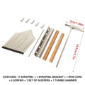 17 Tone Thumb Piano Repair Kit with Metal Keys, Soundboard and Tuning Hammer - view 3