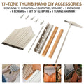 17 Tone Thumb Piano Repair Kit with Metal Keys, Soundboard and Tuning Hammer - view 4