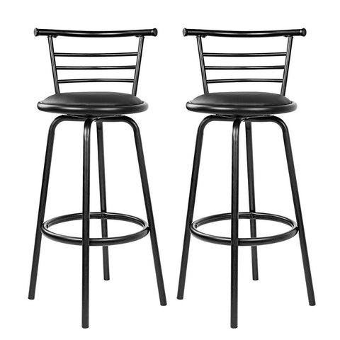 Artiss Bar Stool Metal Backrest 2 Pack - SuperSaverAU - view 2