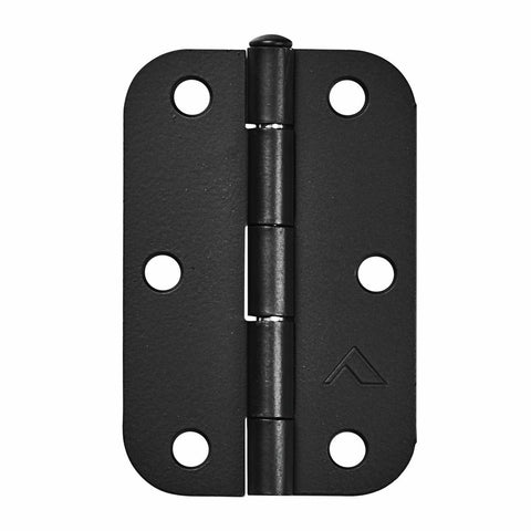 Pinnacle Radius Butt Hinge - 90mm - Matte Black - Loose Pin - 2 Pack - SuperSaverAU - view 1