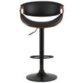 Artiss Bar Stools Tub Seat Wooden and Leather Black - SuperSaverAU - view 1