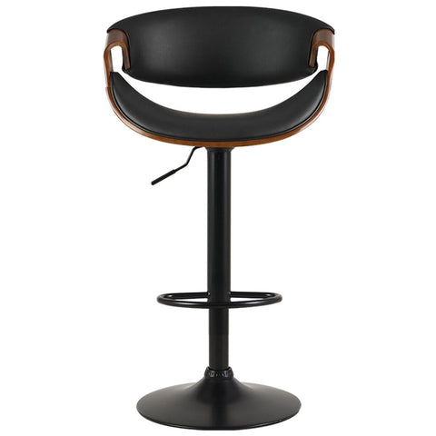 Artiss Bar Stools Tub Seat Wooden and Leather Black - SuperSaverAU - view 1