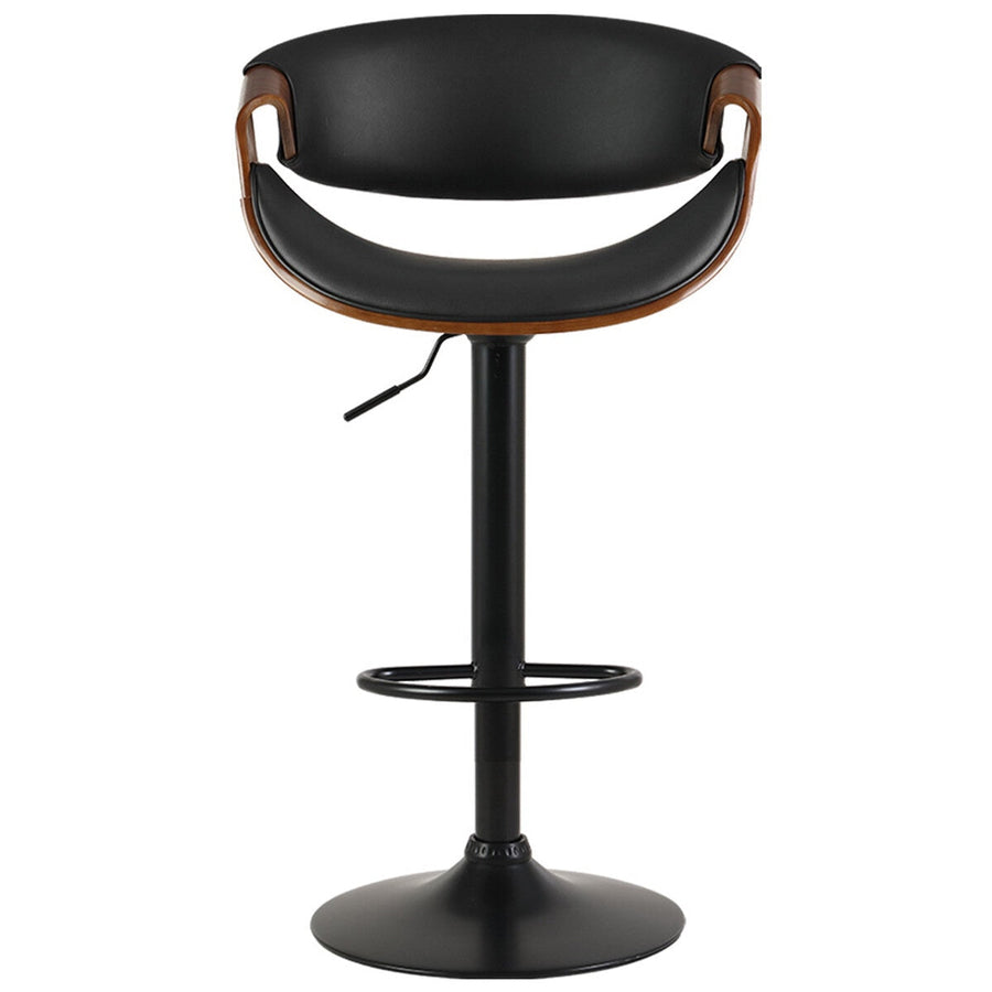 Artiss Bar Stools Tub Seat Wooden and Leather Black - SuperSaverAU - view 1