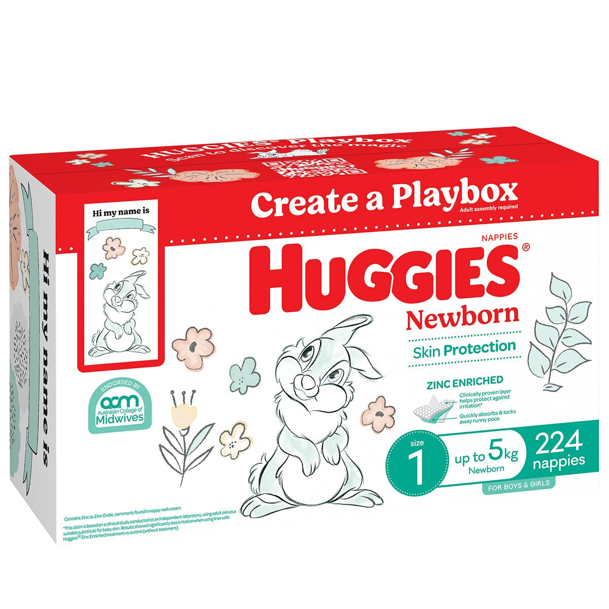 Huggies Unisex Ultimate Nappies Size 1 Newborn (Up to 5 kg) 224 Nappies - SuperSaverAU - view 1