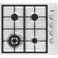 Chef 60cm Natural Gas Cooktop - Stainless Steel, Wok Burner, Cast Iron Trivets, Flame Failure - CHG644SC