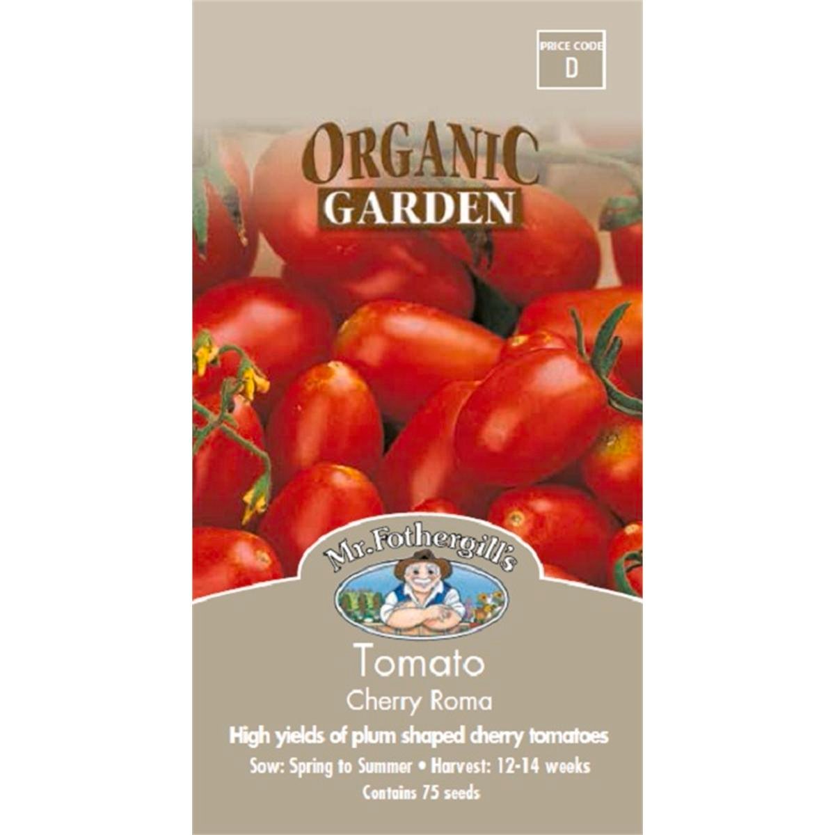 Mr Fothergill's Roma Cherry Tomato Seeds - 14 Weeks - High Yield - Sweet - SuperSaverAU - view 1