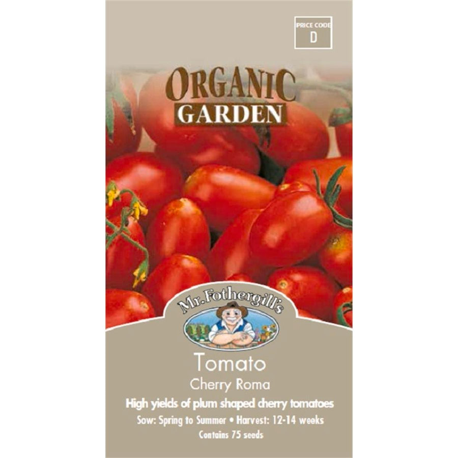 Mr Fothergill's Roma Cherry Tomato Seeds - 14 Weeks - High Yield - Sweet - SuperSaverAU - view 1