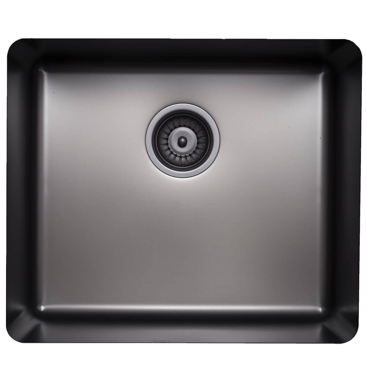 Titan single bowl kitchen sink - everyday matte gunmetal finish, AISI316 stainless - TSGM52