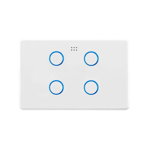 Deta Smart Touch Light Switch - Quad Gang - 250V - White Gloss - SuperSaverAU - view 1