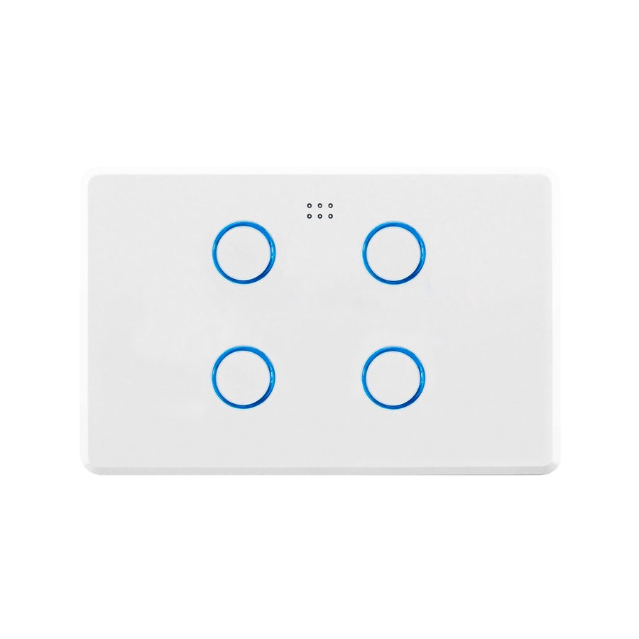 Deta Smart Touch Light Switch - Quad Gang - 250V - White Gloss - SuperSaverAU - view 1
