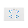 DETA Smart Quad Gang Touch Light Switch White Gloss 250V 6904HA