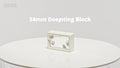 DETA Standard Mounting Block 34mm Deep White Polycarbonate for Powerpoints & Switches