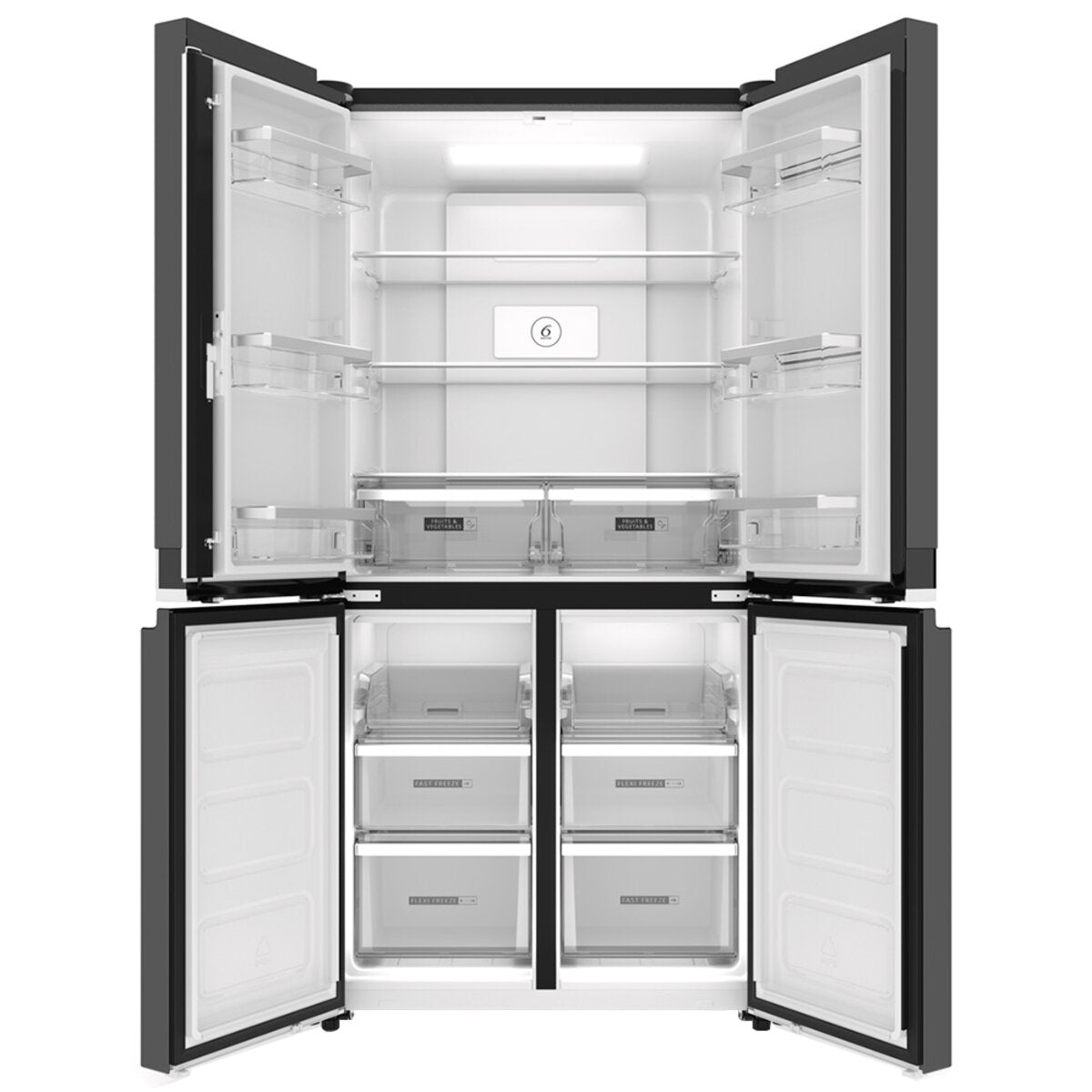 Whirlpool Four Door Fridge Freezer 594L Black WQ70900SBX - SuperSaverAU - view 3