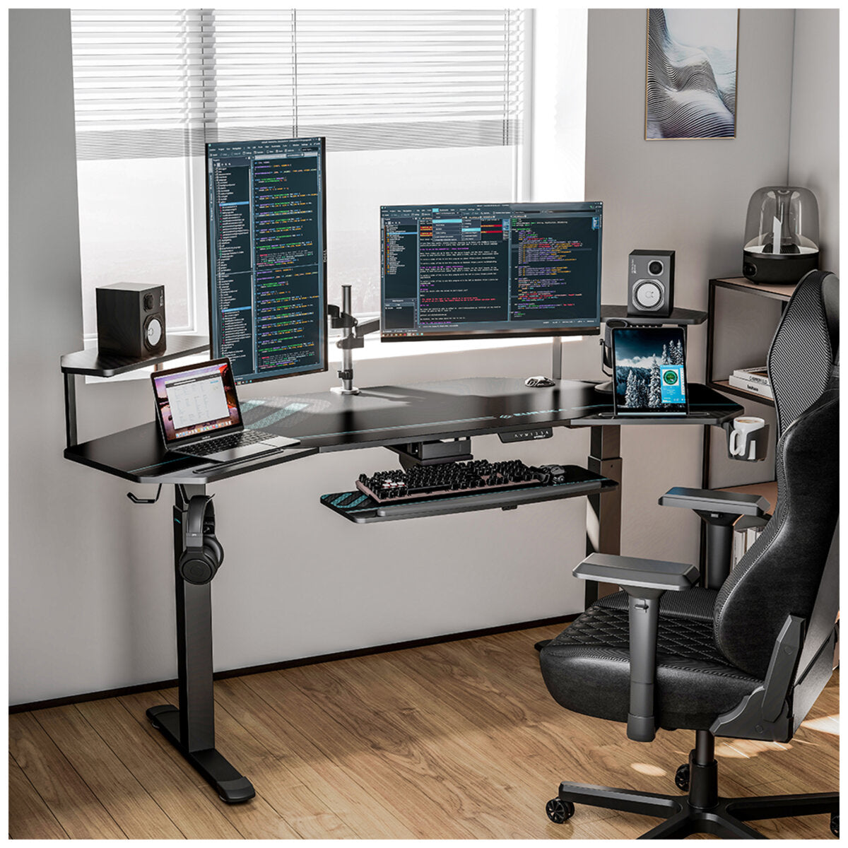 Eureka Ergonomic Studio Electric Standing Desk With Keyboard Tray