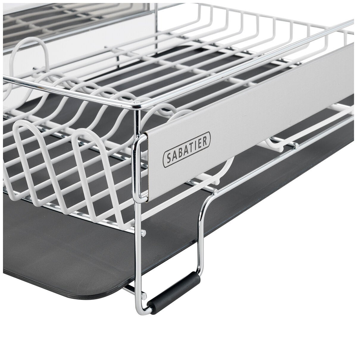 Sabatier Dish Drying Rack Expandable 671mm To 932mm With Stemware Holder — image 6