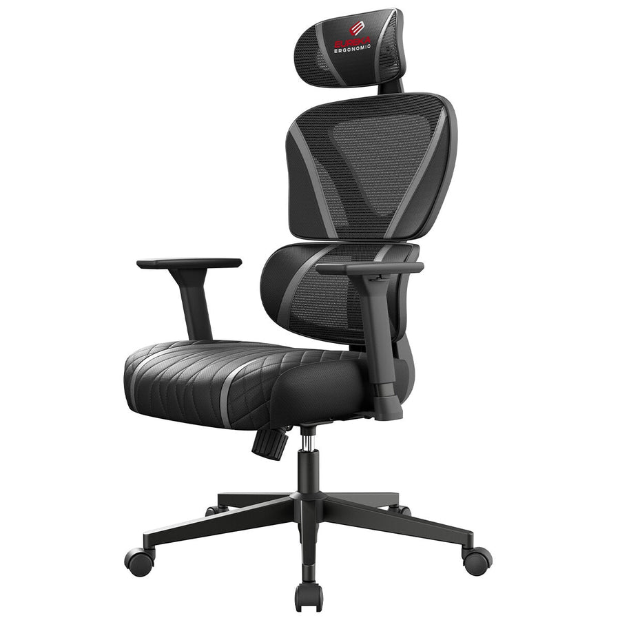 Onex Eureka GC06 Norn Ergonomic Chair Black Grey - Adjustable Lumbar Support & Breathable Mesh for Comfort & Posture Support - SuperSaverAU - view 1