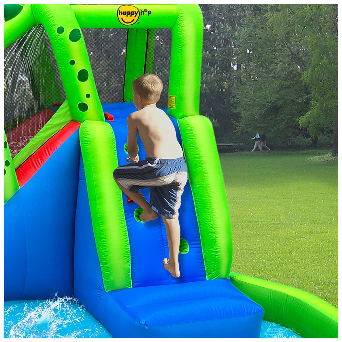 Happy Hop Crocodile Cave Adventure Inflatable Water Slide, 5200x3100x3900mm