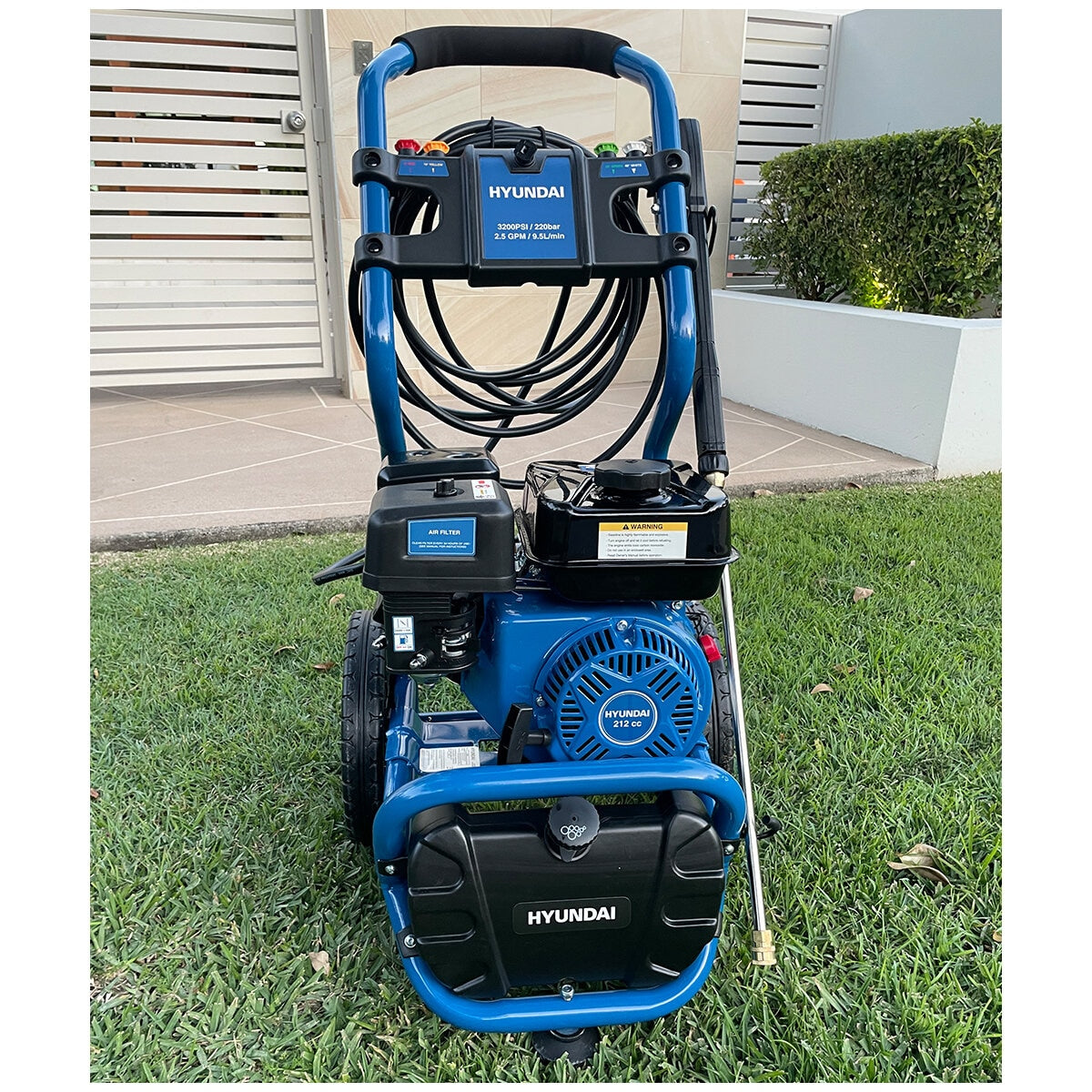Hyundai 3200W Petrol Pressure Washer 522L Hour Working Pressure 221 Bar 3205 PSI - SuperSaverAU - view 4