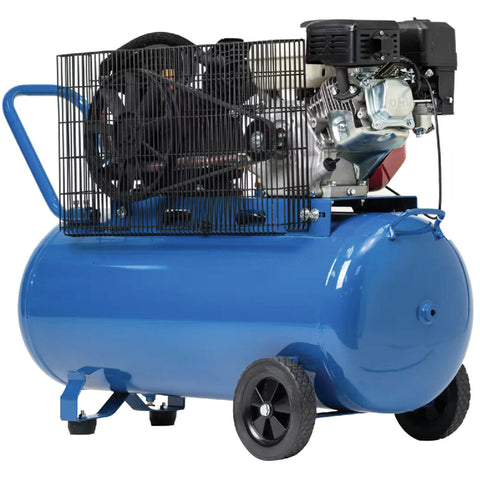 Hyundai Petrol Piston 6.5HP Air Compressor With 100L Tank 11 CFM Belt Drive - SuperSaverAU - view 2