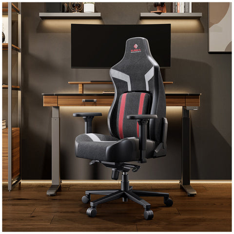 Eureka Python II GC08 Black/Red Ergonomic Chair | Adjustable Lumbar Support & Breathable Mesh | Ideal for Home Office - SuperSaverAU - view 2